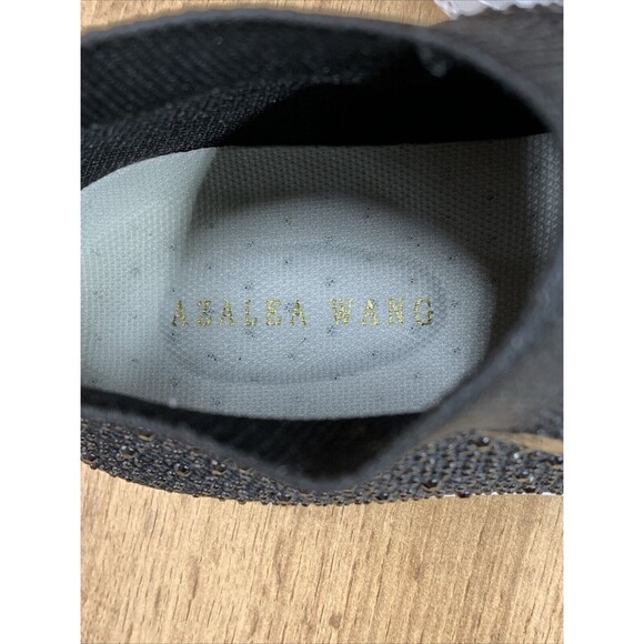 Azalea Wang DLamonds Sock Sneaker ShoesWomen's Size 7 Black Rhinestones Slip On - Picture 16 of 16